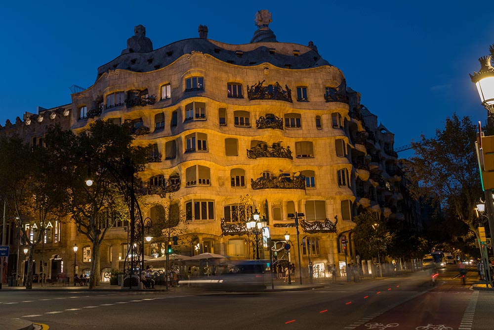 Casa Milà at Night